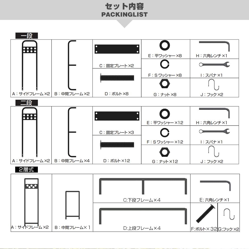 SUNPIE 薪ラック 2段式 大容量 薪ストッカー 薪棚 頑丈スチール 防錆加工 薪収納ラック 薪ストーブ用 屋外 室内 通気性設計 暖炉 キャンプ アウトドア