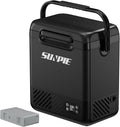 【2025最新】SUNPIE 車載冷蔵庫 12L 小型 バッテリー1個付き ポータブル冷蔵庫 -20℃～20℃ 急速冷凍 4WAY電源対応 DC12V/24V AC100V コンプレッサー式 車載冷蔵
