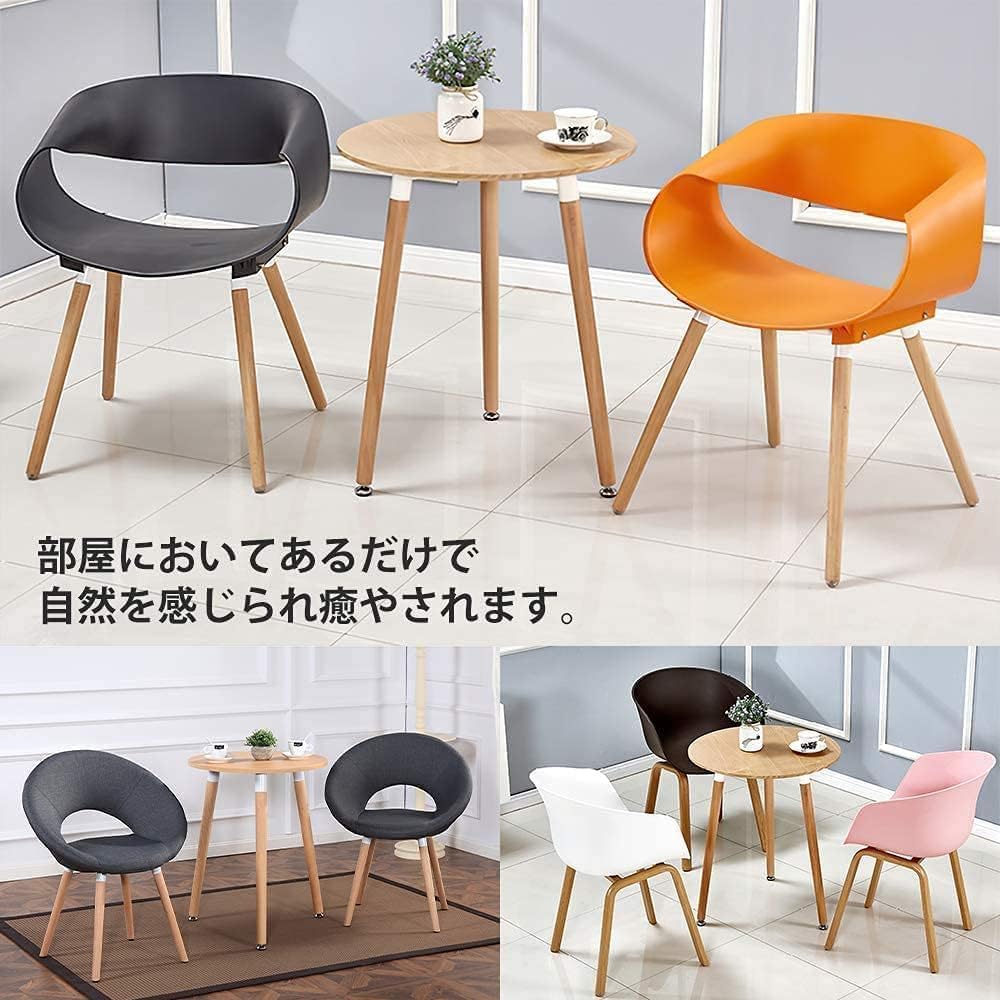 丸テーブル カフェテーブル Probasto イームズ ダイニングテーブル 食卓 直径約60×高さ約70cm 円形丸型 カフェ テーブル 北欧 木製 無垢 （ナチュラル）