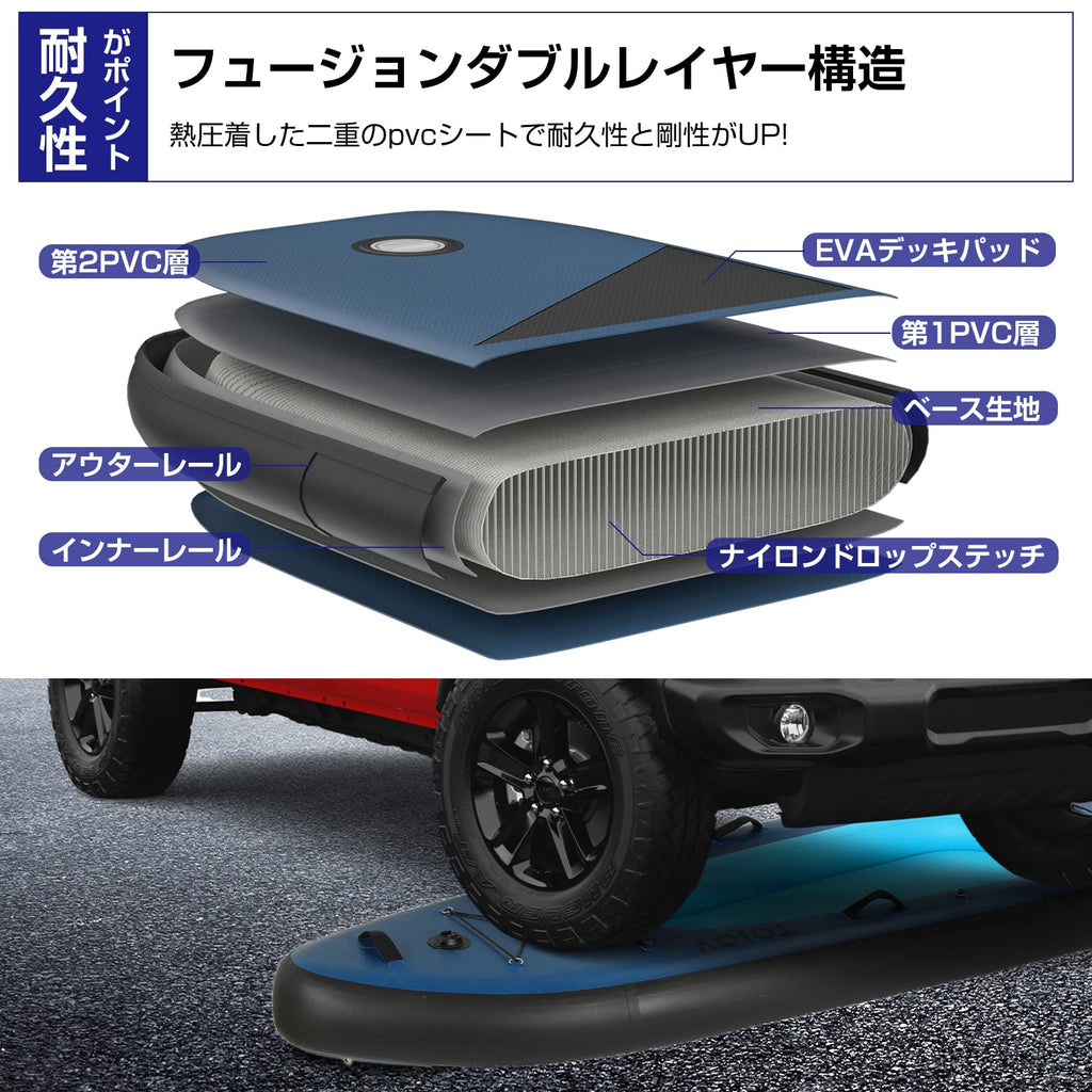 MEICHEPRO スタンドアップパドルボード サップボード 釣り用 フィッシング 初心者sup シート付き 多機能 長さ305cm サップボード 空気式サップ サーフィン ヨガ 水上散歩 スポーツ (ブルー)