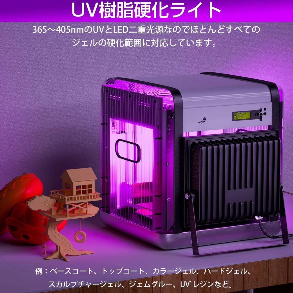 「SUNPIE」紫外線 ブラックライト 60W 投光器 365-405nmUV樹脂硬化ライト 3Dモデル乾燥用 長寿命 防水IP65 AC85V～265V レジン用 屋外用 広角120度 舞台照明 雰