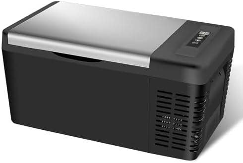 SUNPIE 車載冷蔵庫 20L ポータブル冷蔵庫 -22°C~10°C 急速冷凍 3WAY電源 DC12V/24V AC100V LCD温度表示 コンプレッサー式 大容量 静音 省エネ 車載・家庭両用 低電圧保護 PSE認証